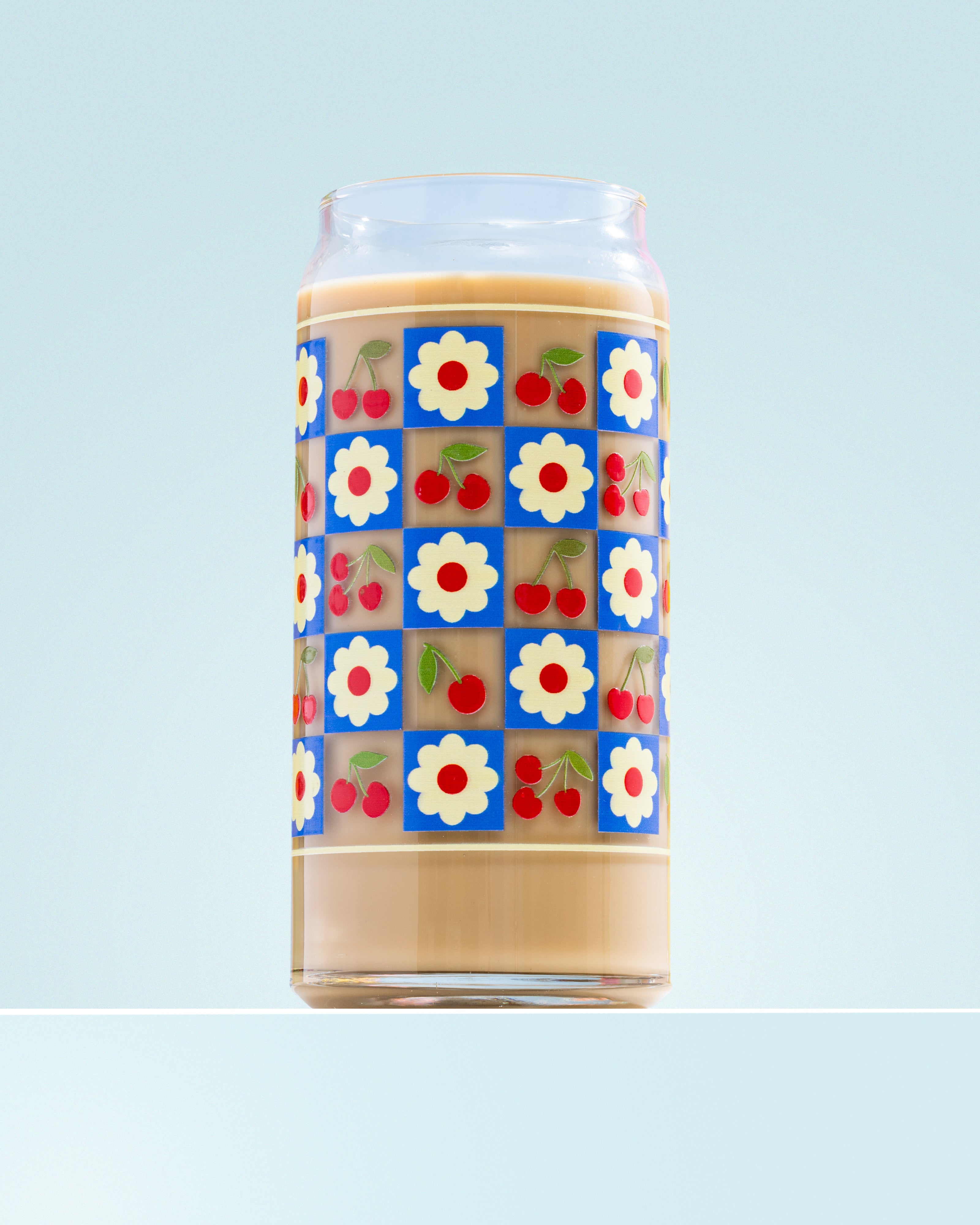 Checkered Cherry Glass 20 oz