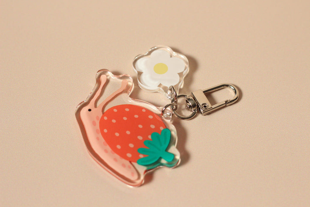 Strawberry Snail Double Charm