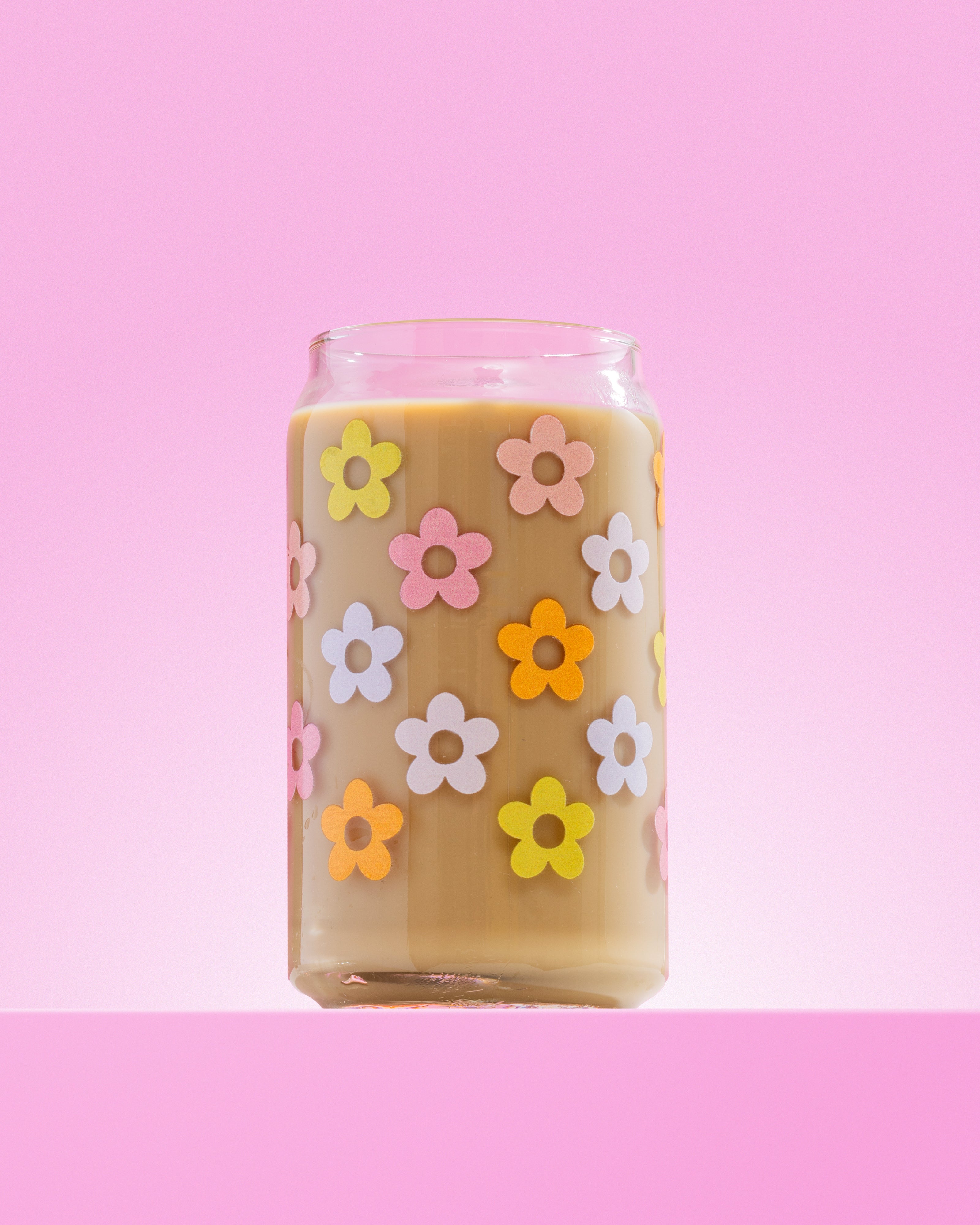 Multi Flower Glass 16 oz