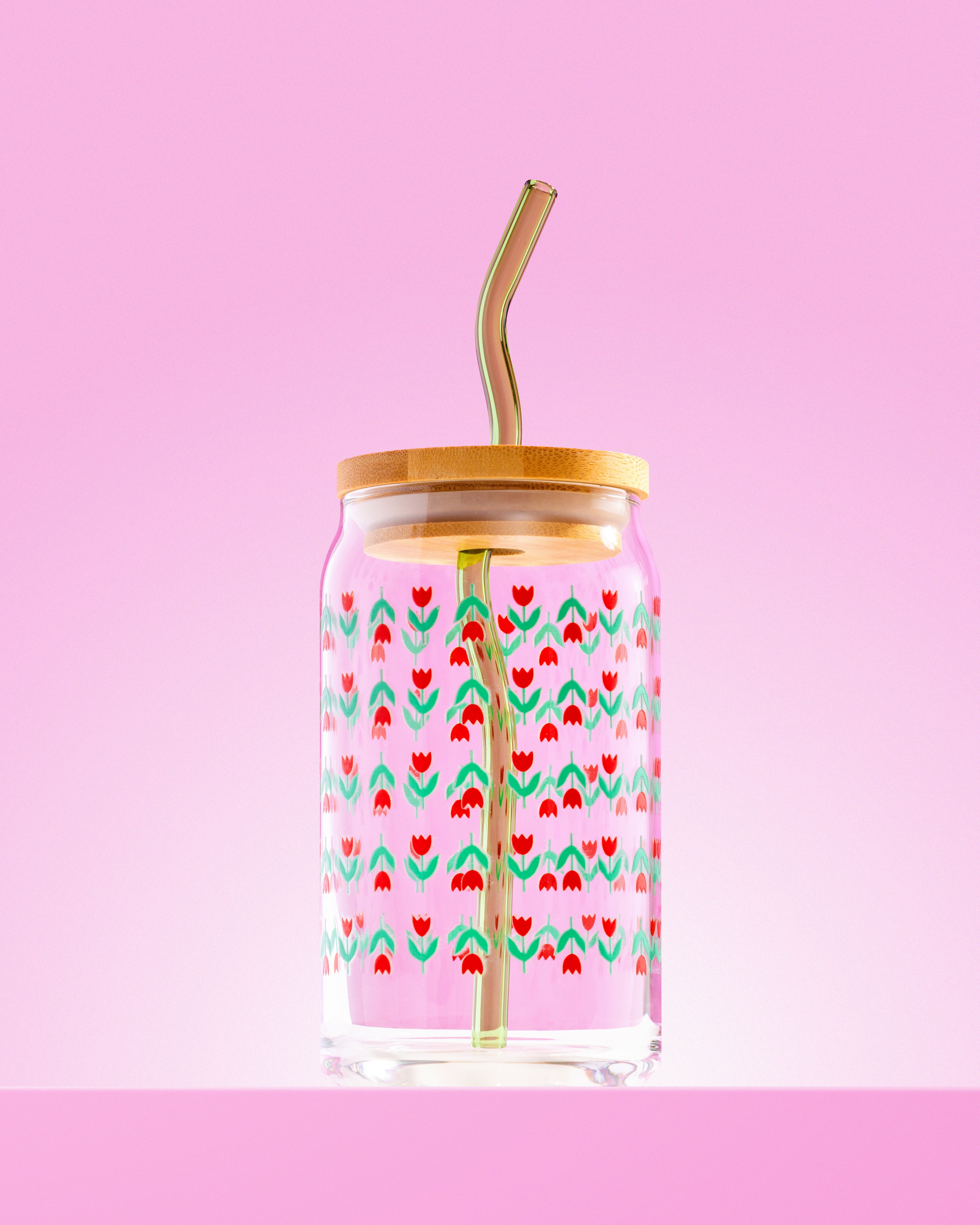 Red Tulip Glass 16 oz