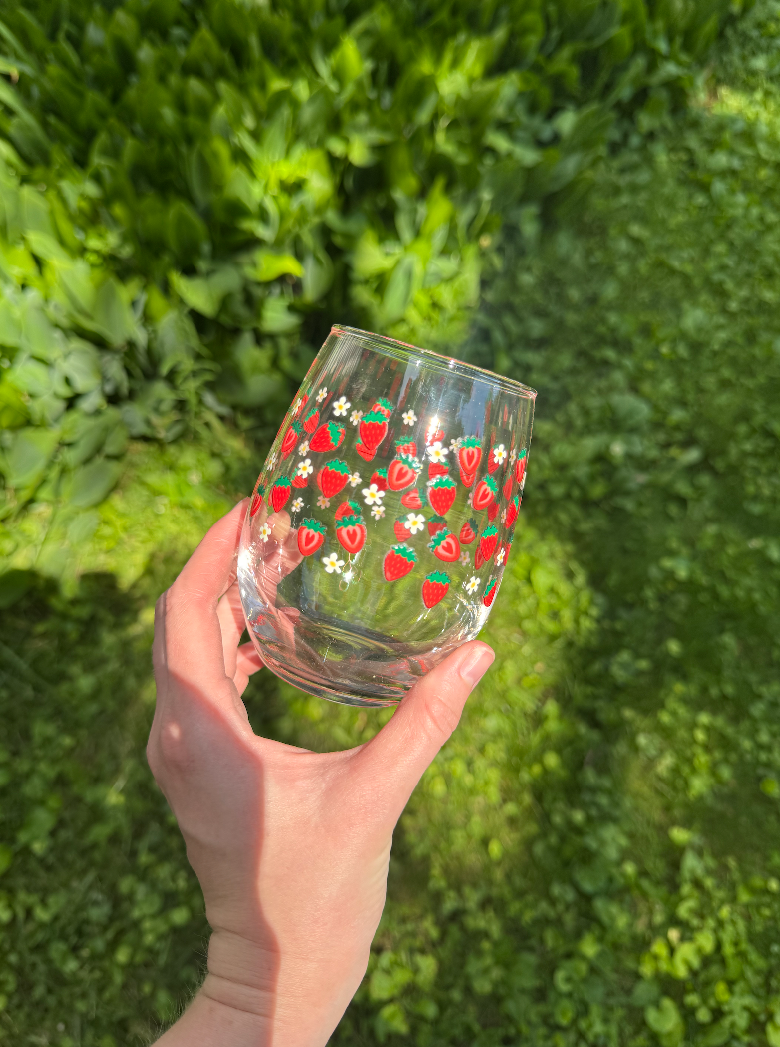 Strawberry Wine Glass