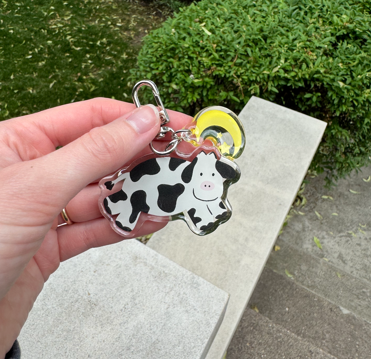 Cow and Moon Double Charm