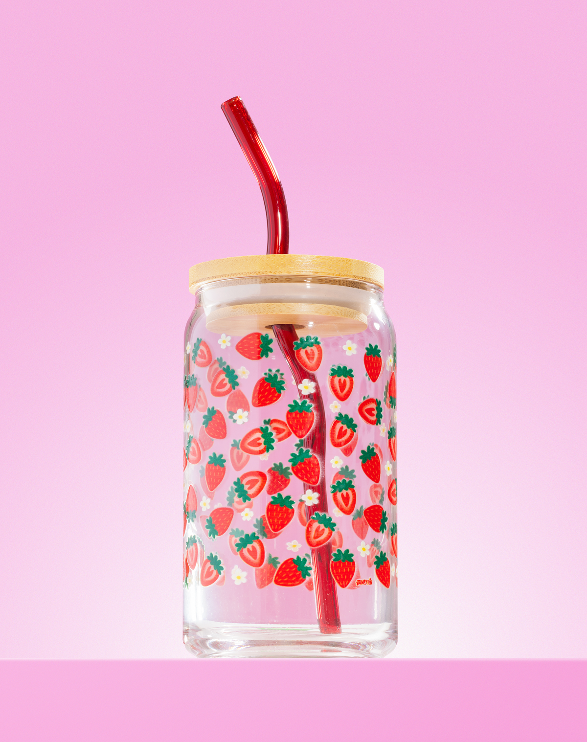 Mini Strawberries Glass 16 oz