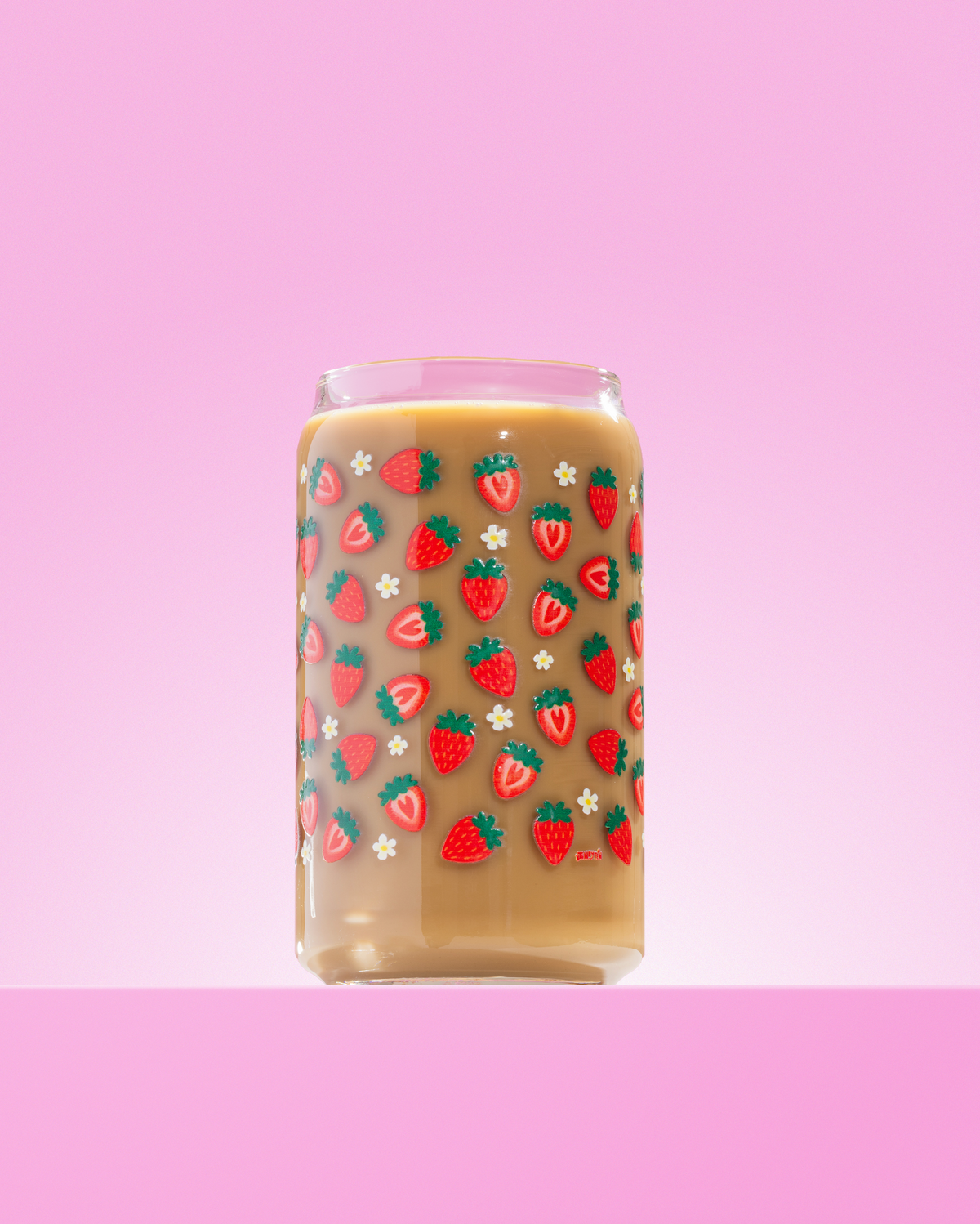 Mini Strawberries Glass 16 oz