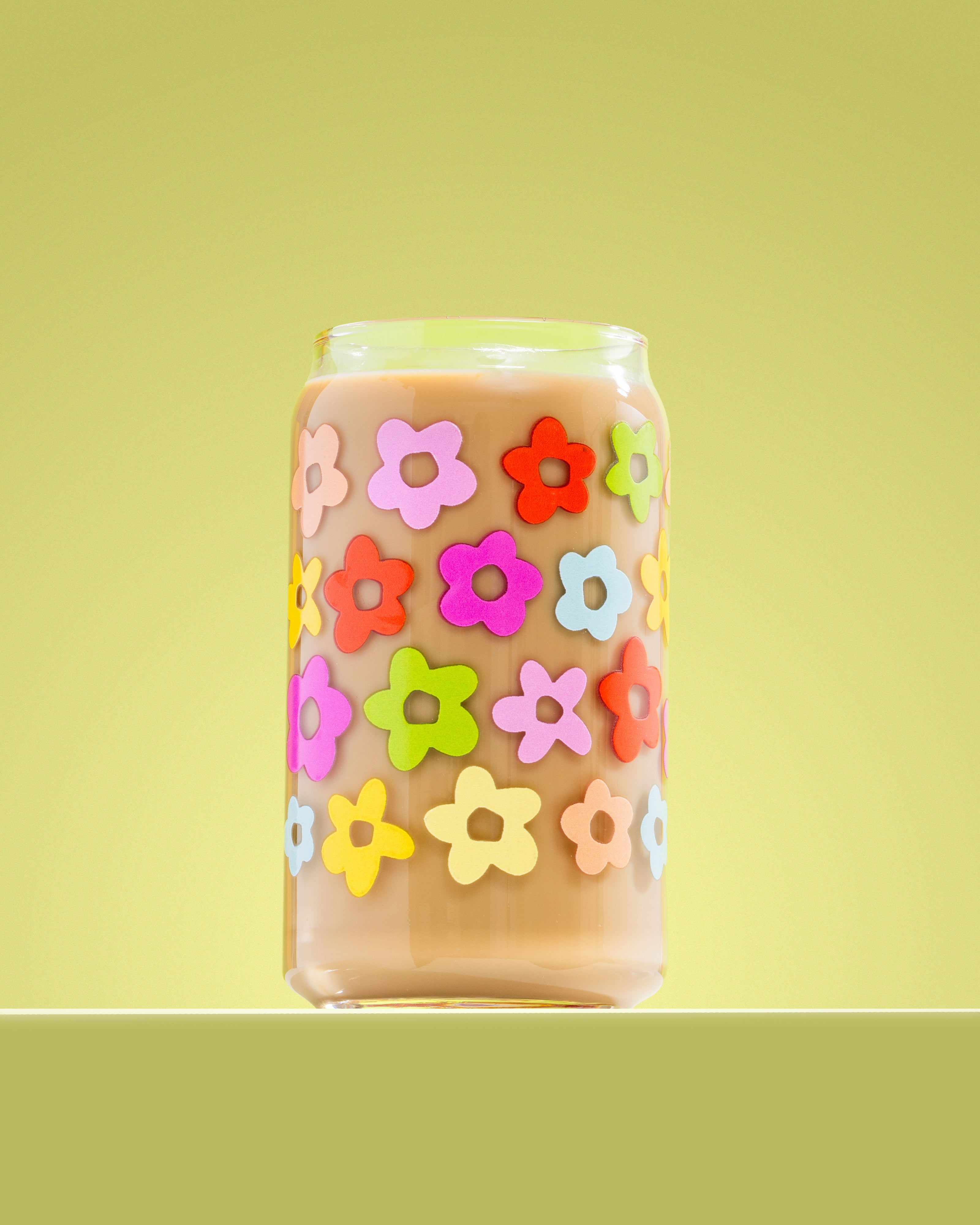 Ten By Ten Flower Glass 16 oz