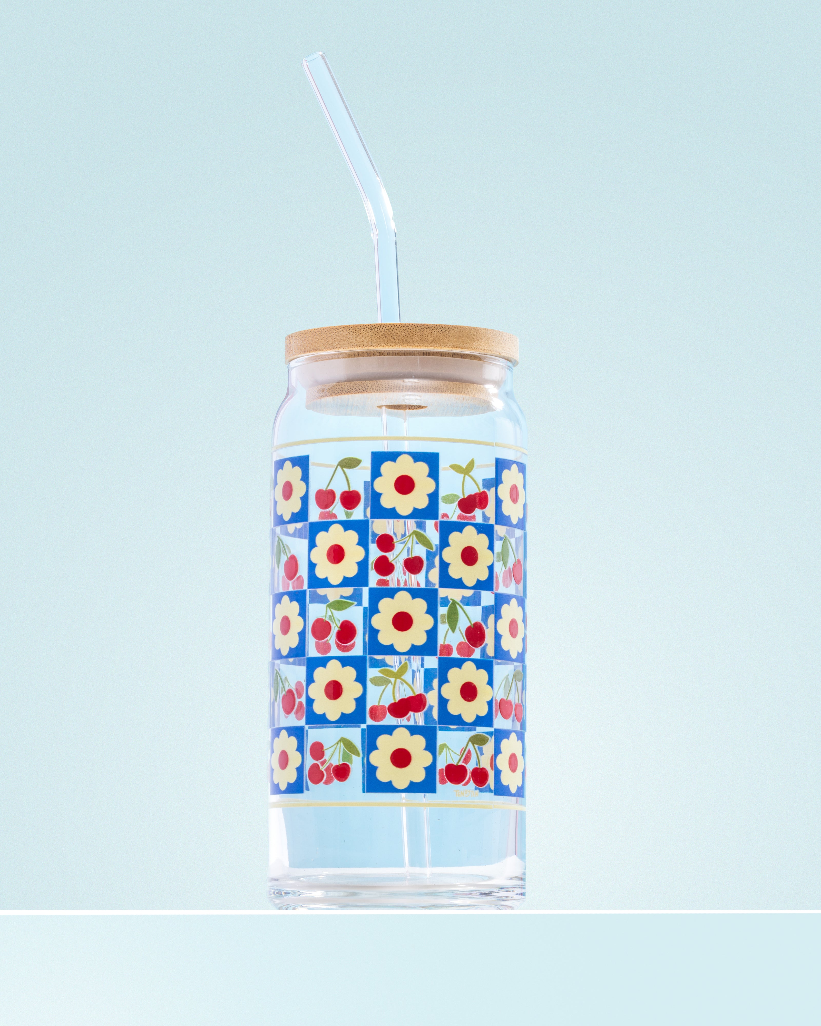 Checkered Cherry Glass 20 oz