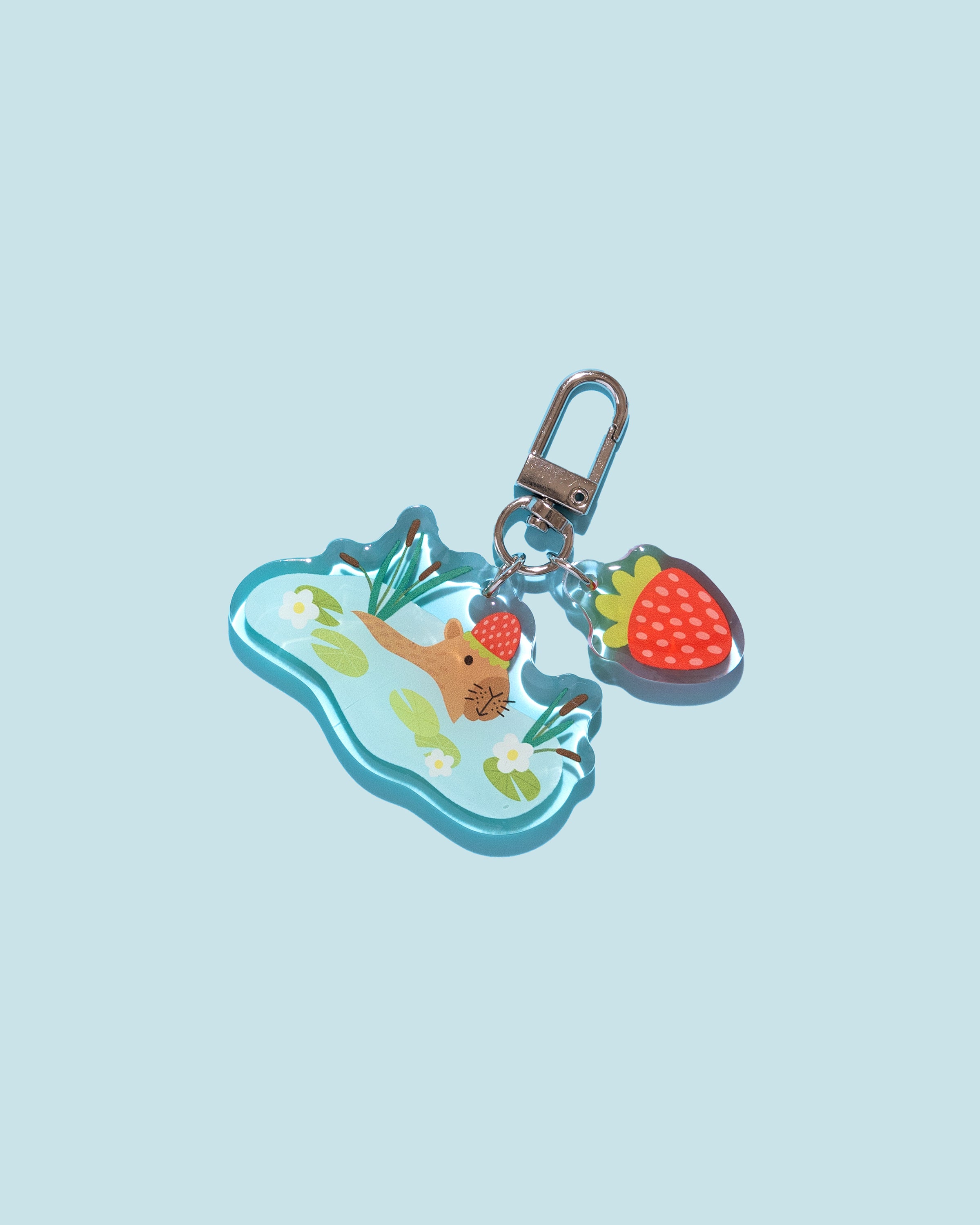 Capybara Strawberry Double Charm