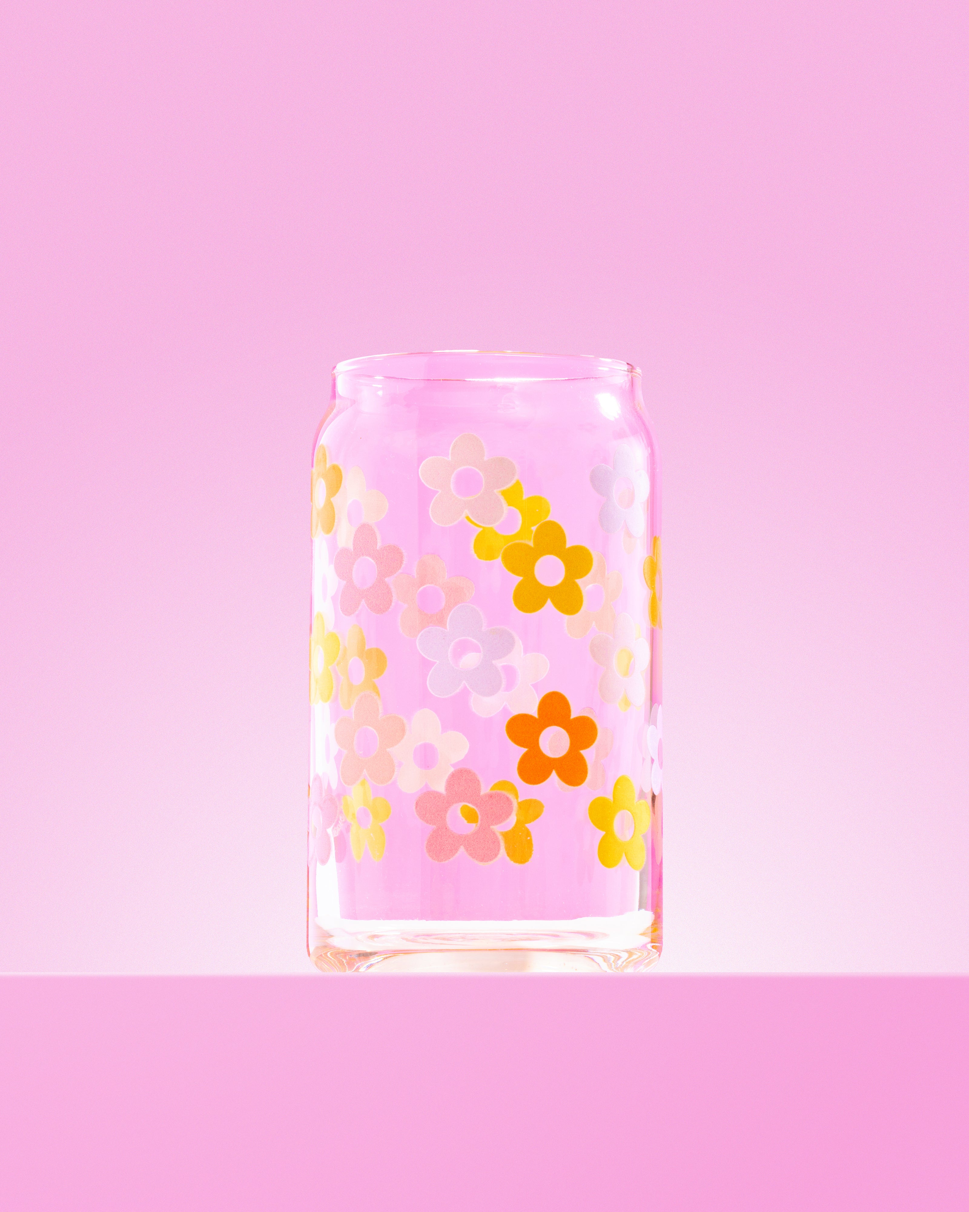Multi Flower Glass 16 oz