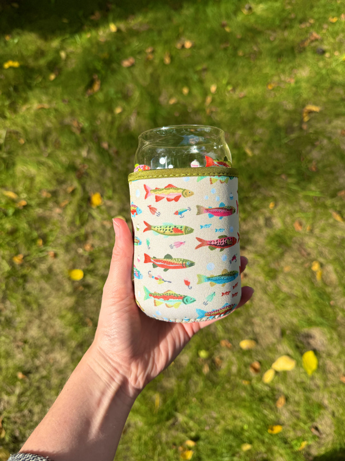 Fish Can Glass Coozie