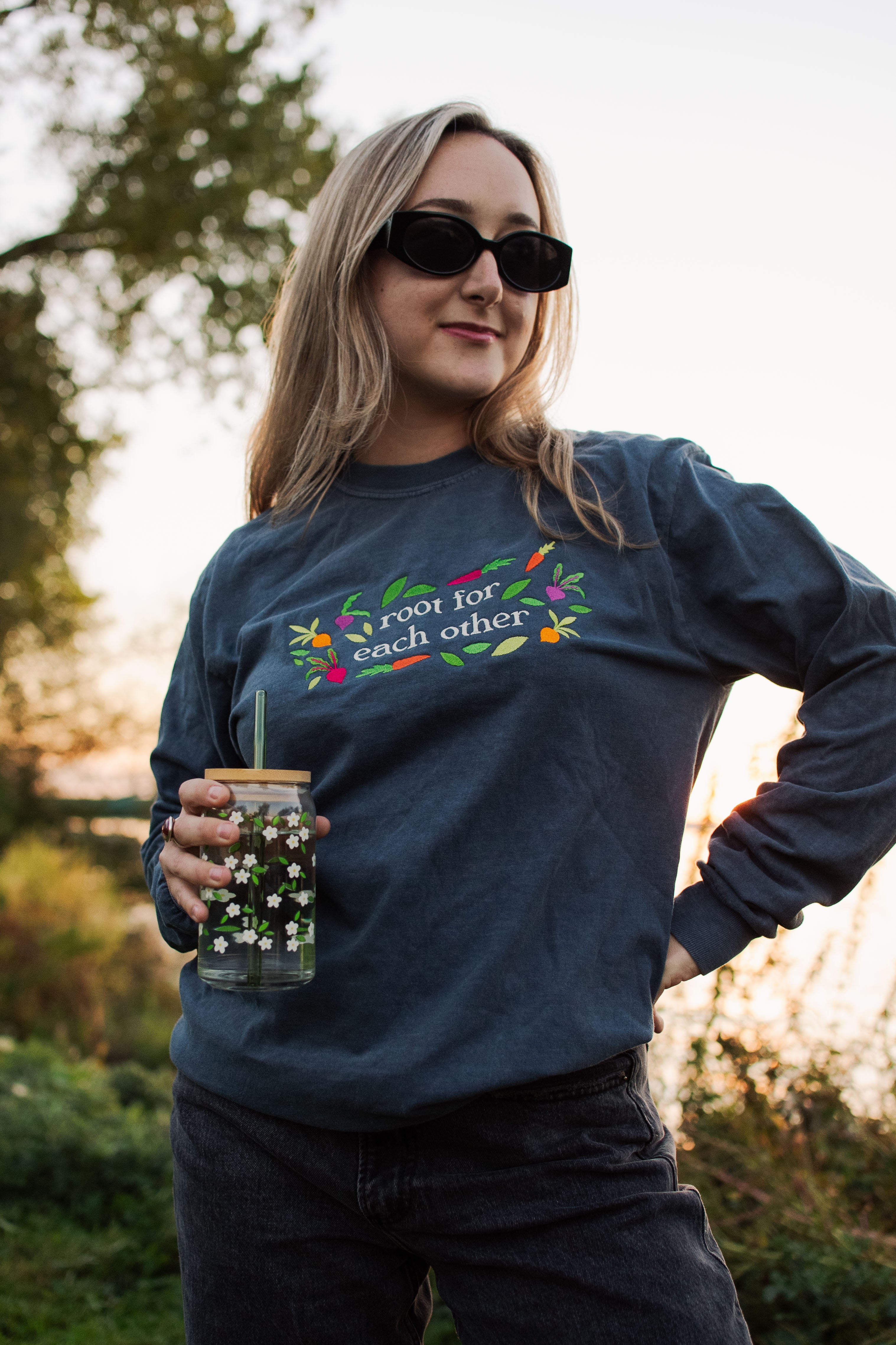 Root For Each Other Embroidered Longsleeve
