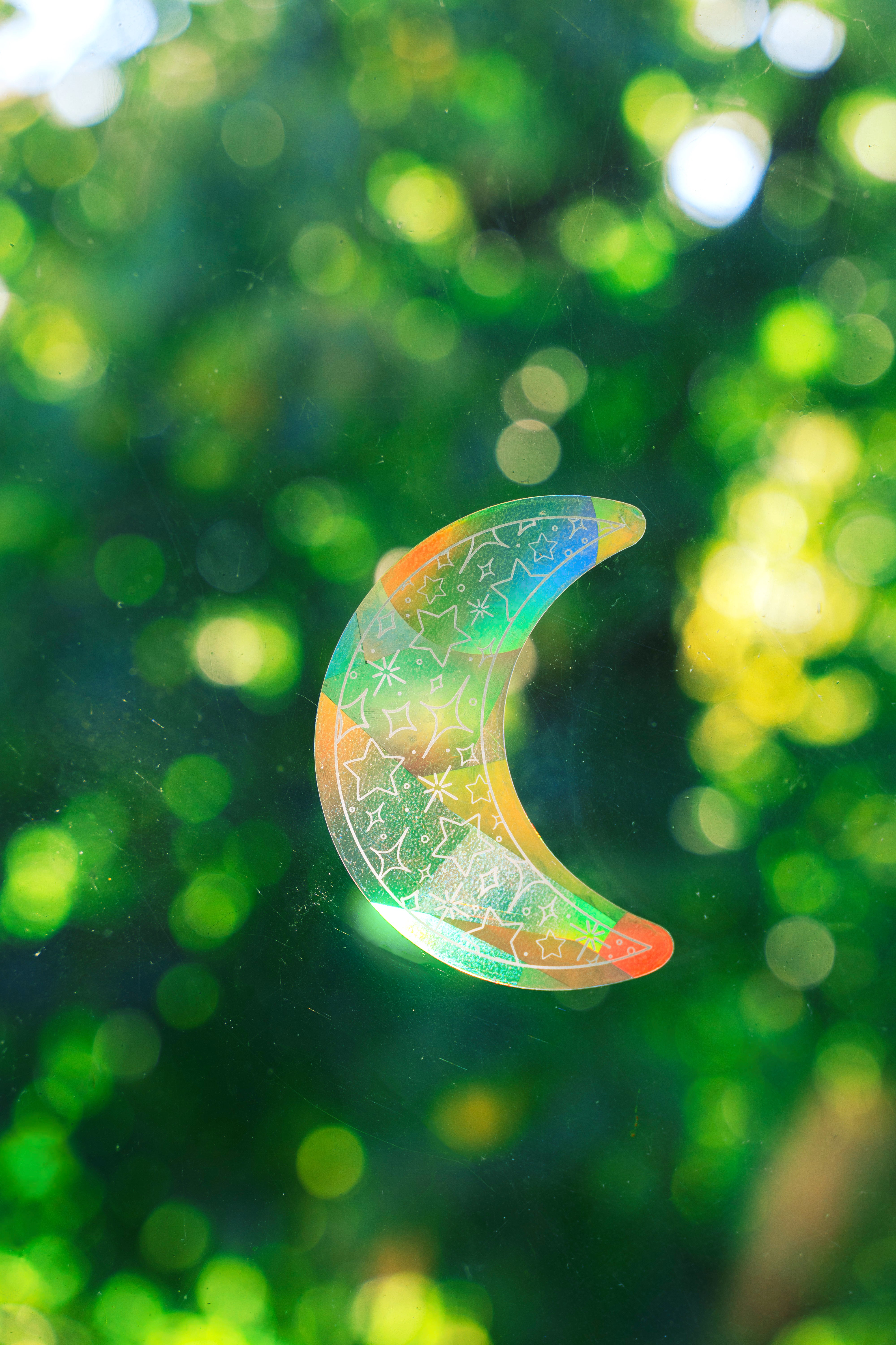 Half Moon Suncatcher Sticker – Prismatic Window Cling | Rainbow Maker Prism Decal