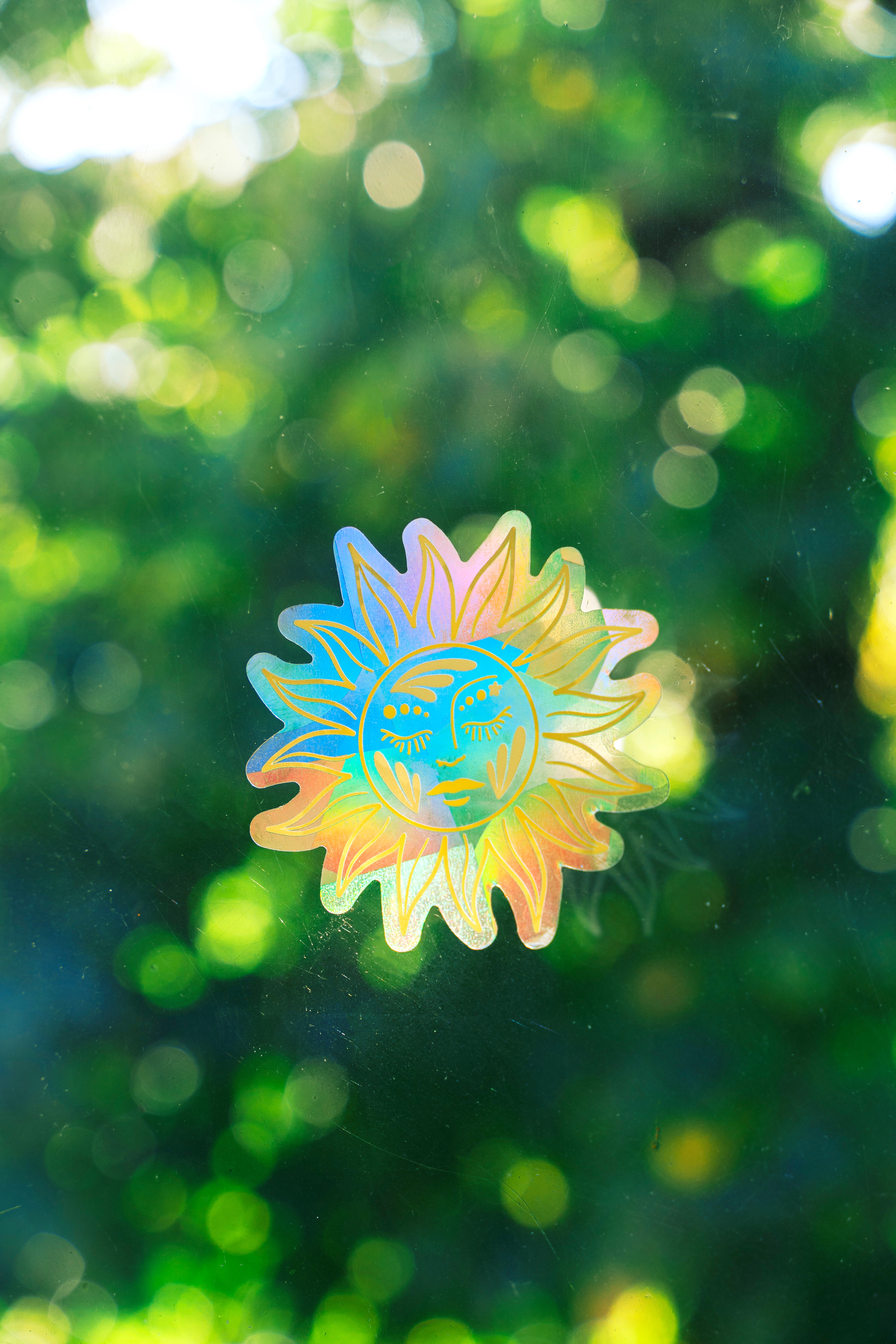 Sun Goddess Suncatcher Sticker – Prismatic Window Cling | Rainbow Maker Prism Decal